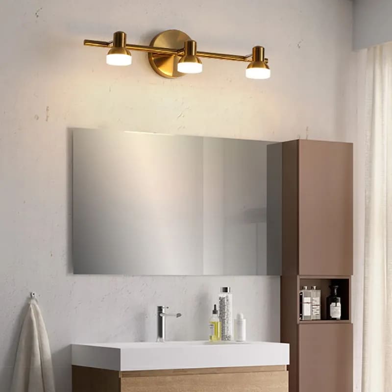 bathroom wall light sconces 3 lights gold