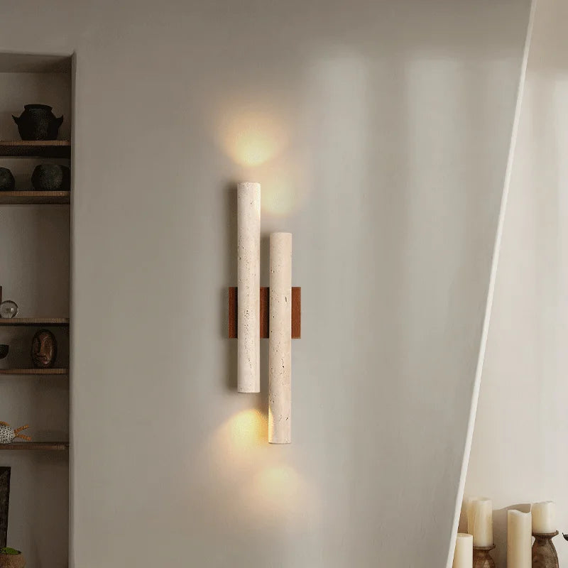 bedroom stone wall sconce