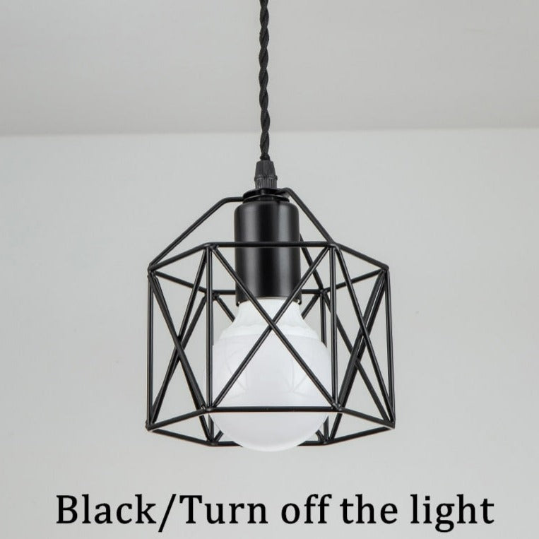 black cage pendant light