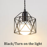 black caged pendant light