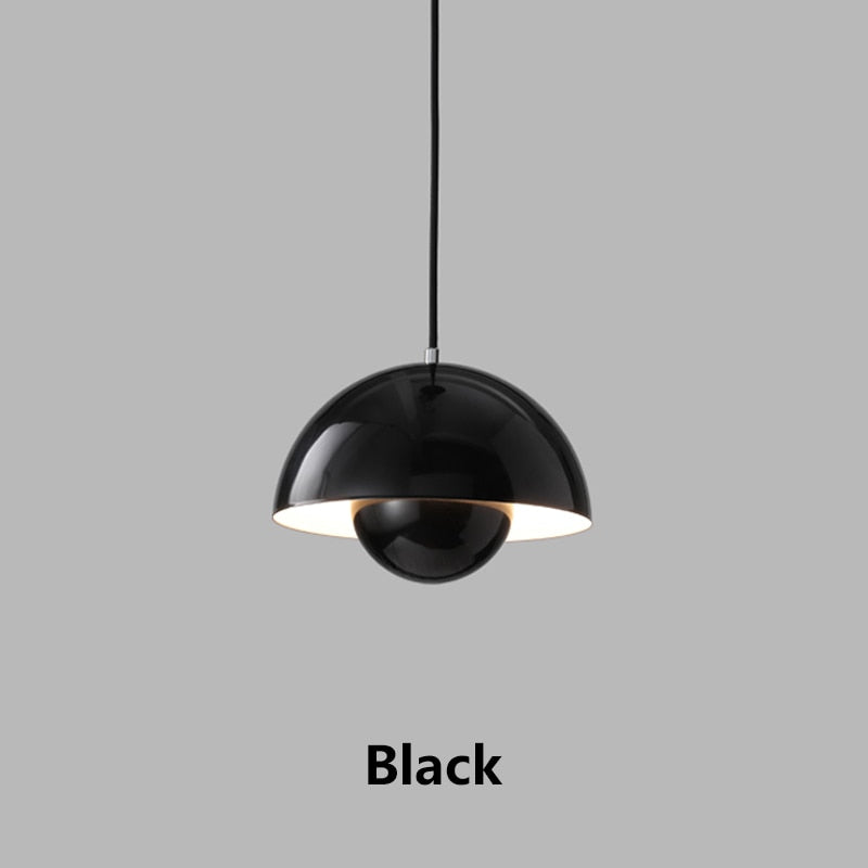 black flowerpot pendant