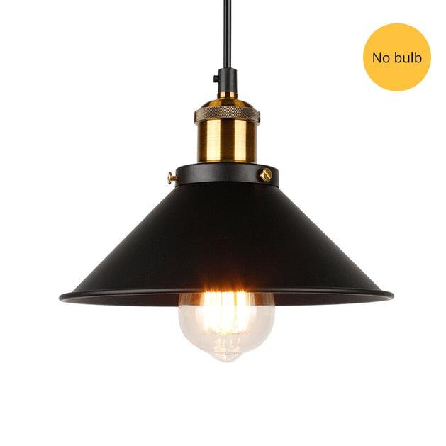 black industrial pendant light