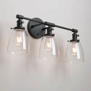 3 light wall sconce black industrial wall lamp