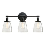 3 light black industrial wall sconces