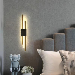 black linear wall sconce vertical