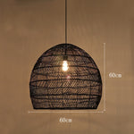 black rattan pendant light