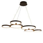 black round chandelier