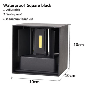 black up down led wall sconce