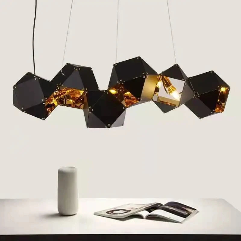 black and gold chandelier