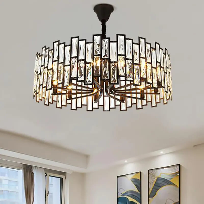 black crystal chandelier ceiling light