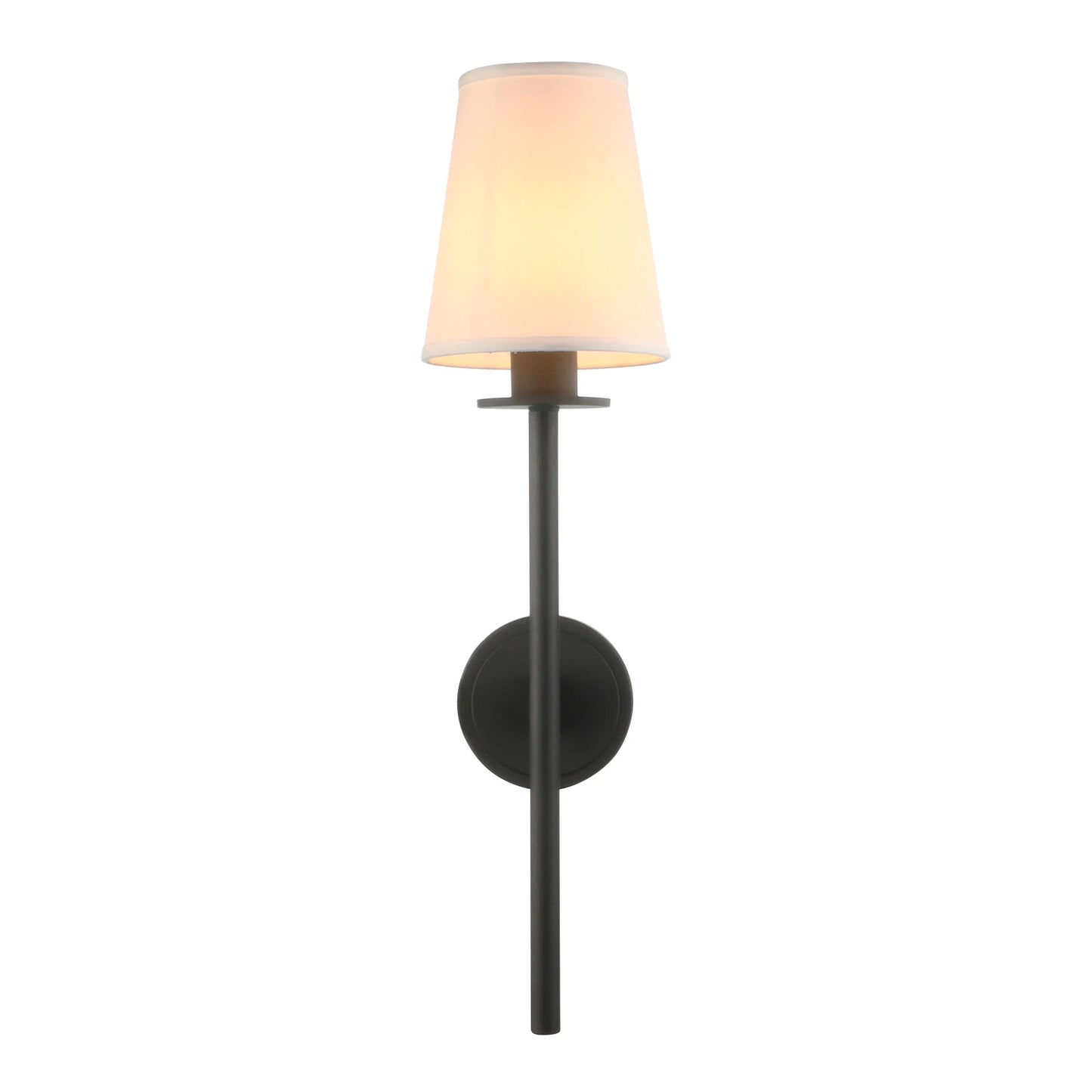 black fabric wall sconce