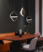black geometric pendant light