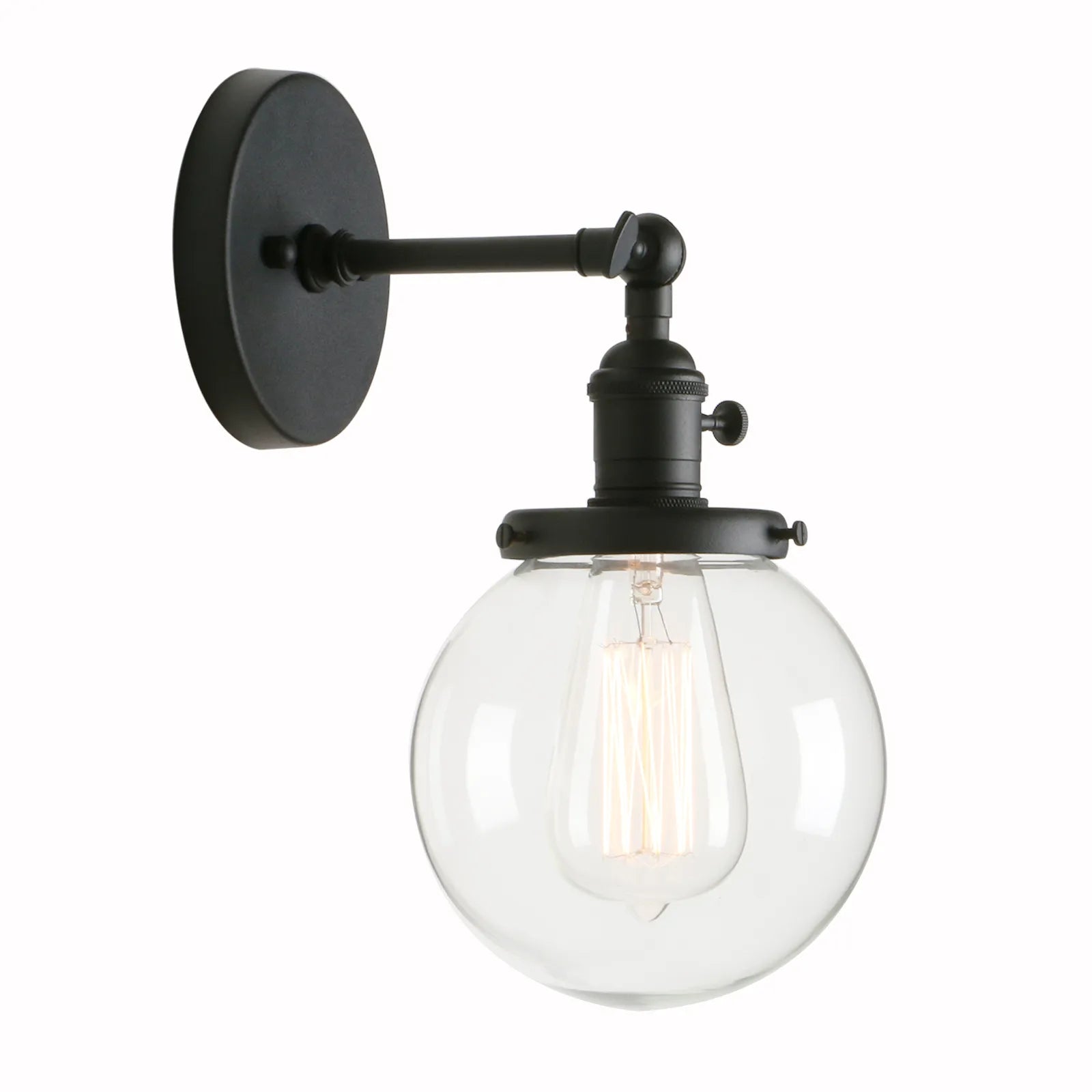 black globe wall sconces