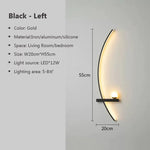 black left crescent wall sconce