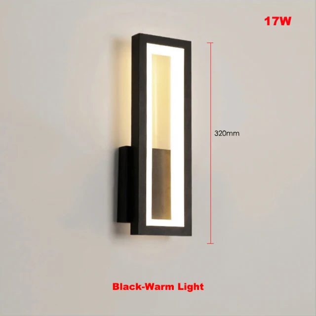 black rectangle wall light