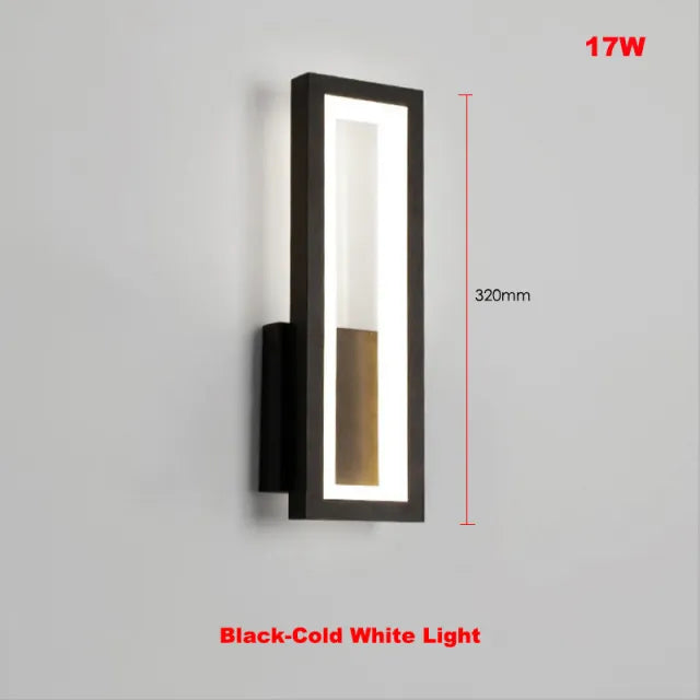 black rectangle wall light