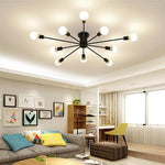 black sputnik ceiling light living room