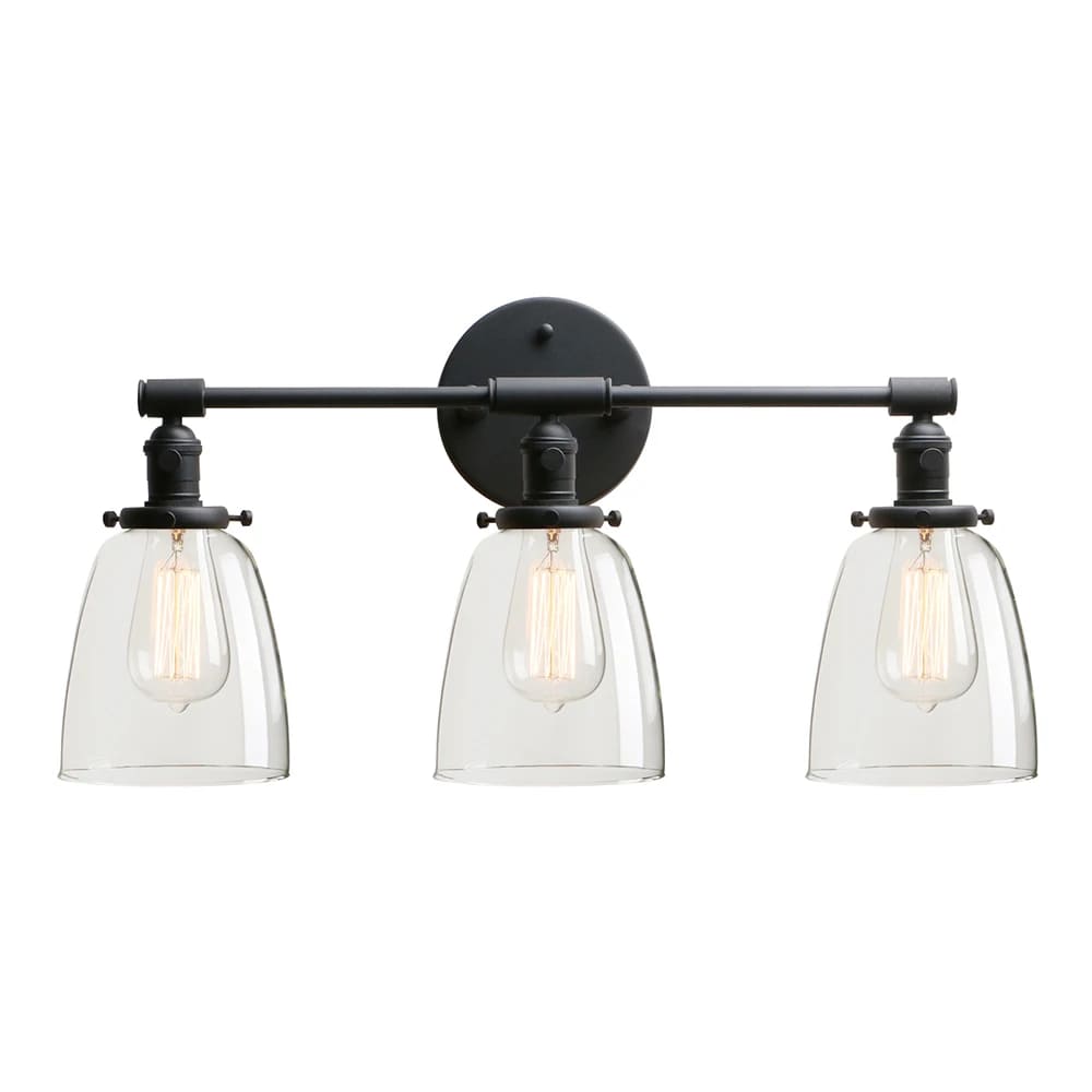 black three light sconce