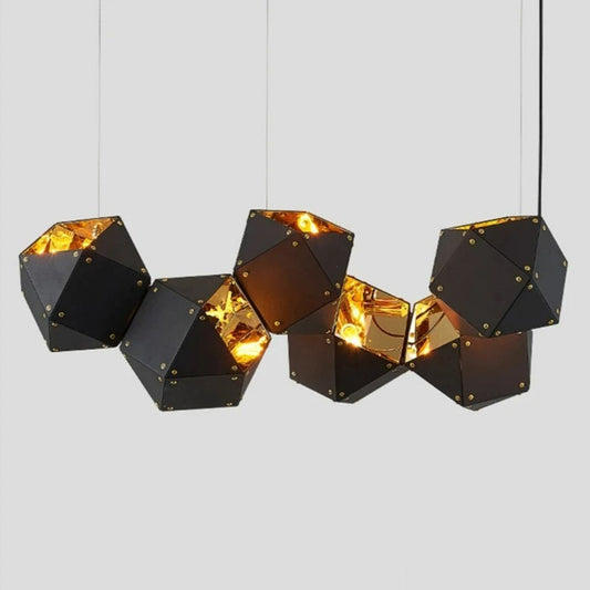 black and gold chandelier