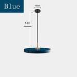 blue disc light fixture