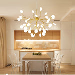 frosted branch chandelier dining room