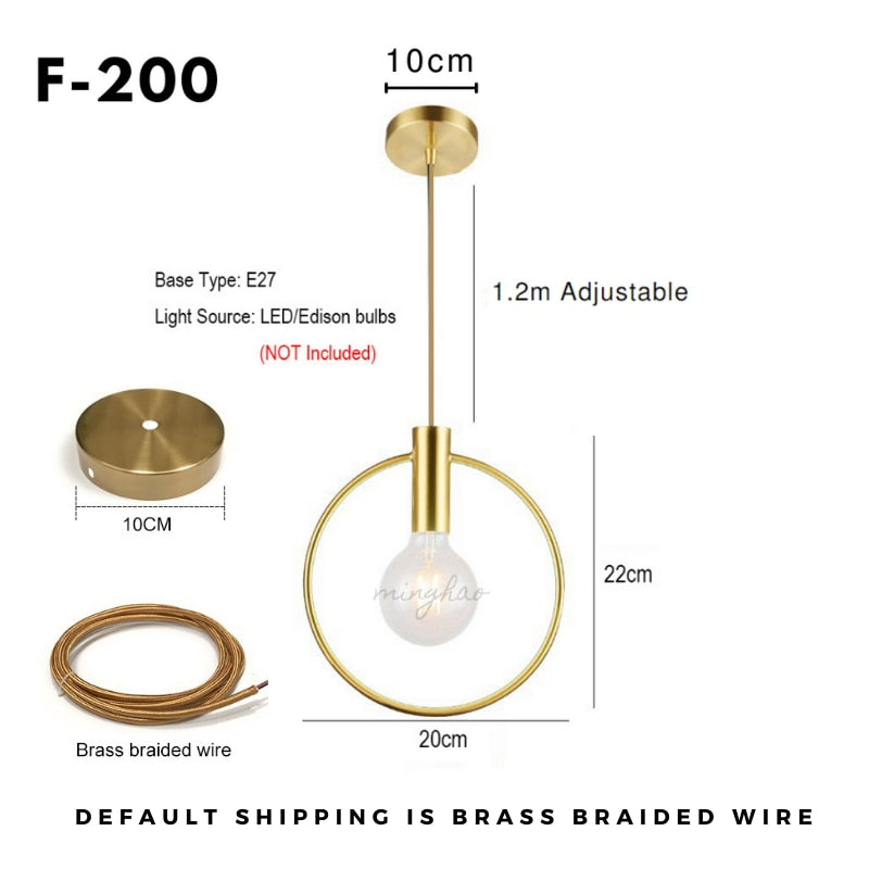 brass round hanging lamp | Lighting Homei