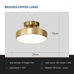 brushed cooper round ceiling light