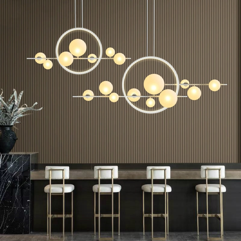 bubble glass chandelier