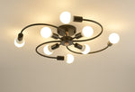 ceiling flower light black