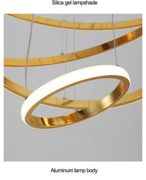 chandelier round gold