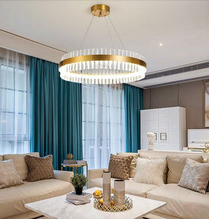 chandelier with round crystal for living room
