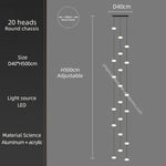 chandelier above stairs​