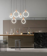 luxury staircase lighting - circular LED design