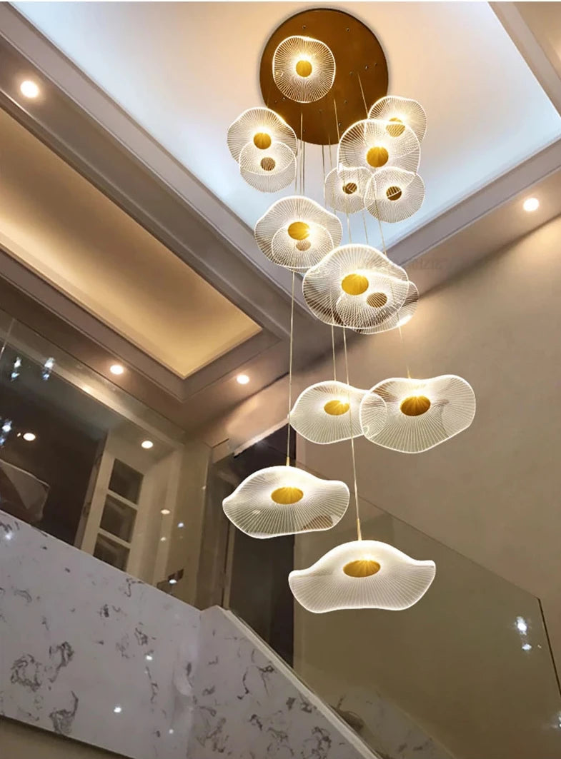 lotus chandelier for high ceilings