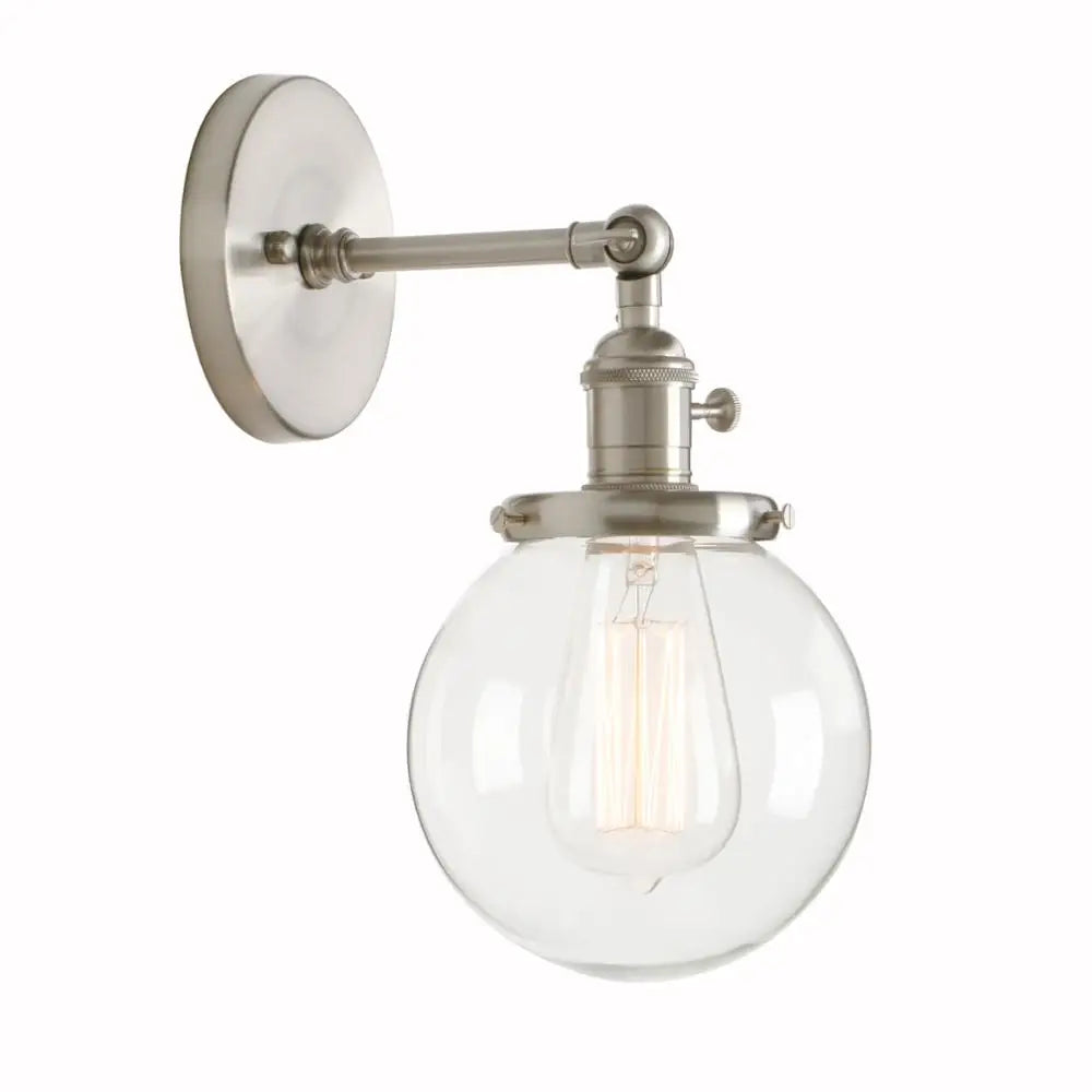 chrome wall sconce globes