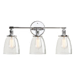 3 light chrome industrial wall sconces