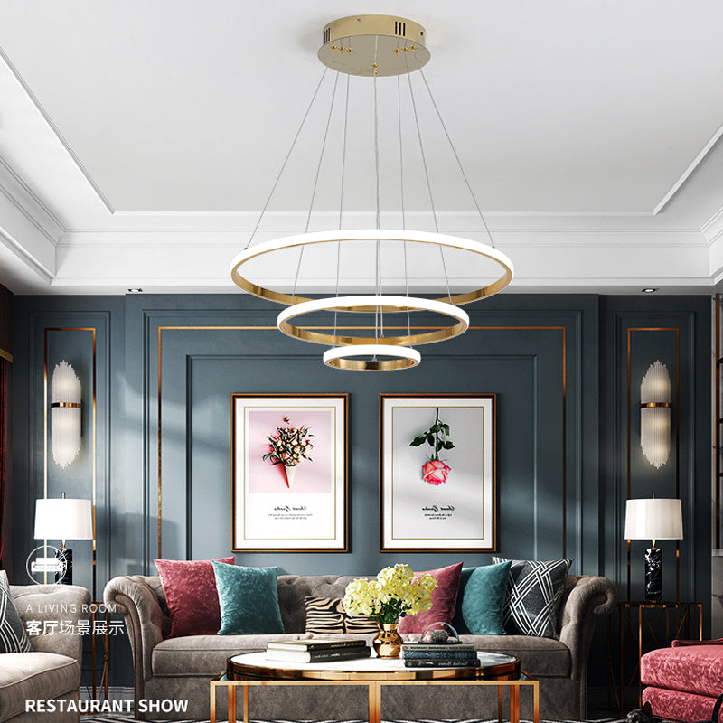 circular chandelier modern