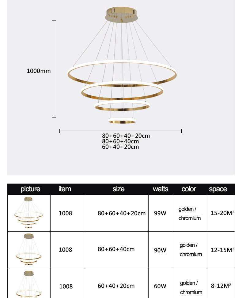 circular chandelier