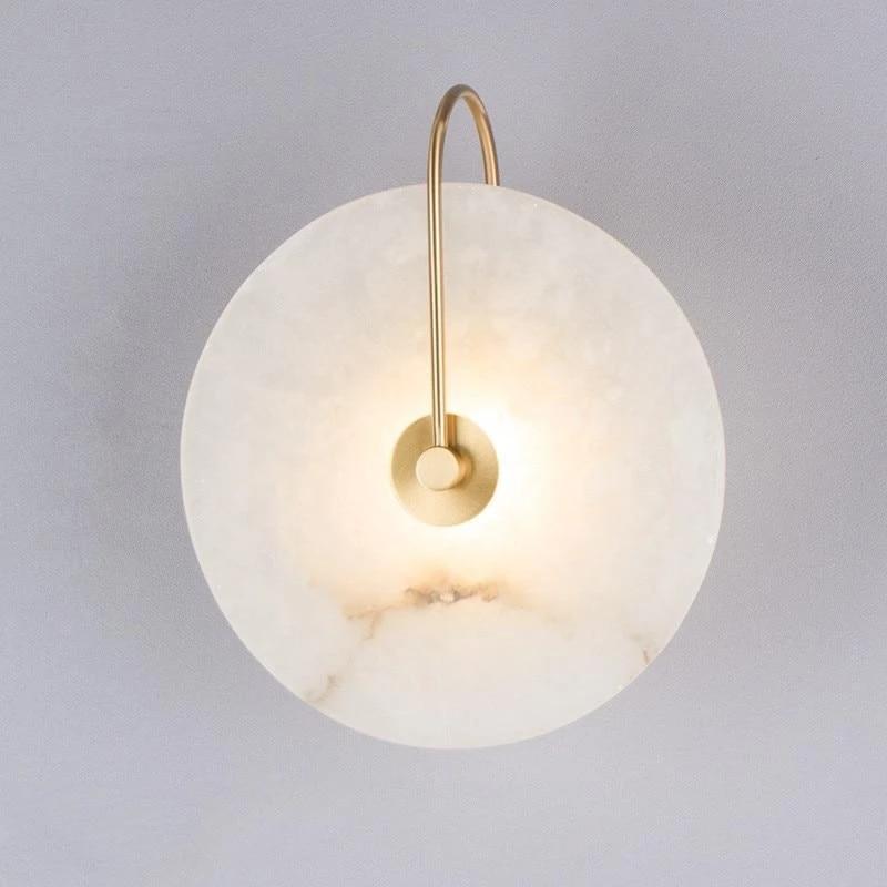 circular marble wall sconce