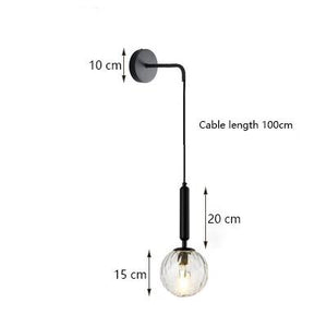 clear globe wall sconce