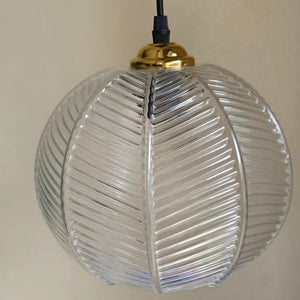 clear textured glass pendant light