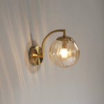 clear glass globe wall sconce