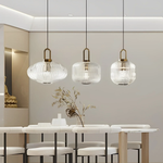 clear glass pendant light dining room