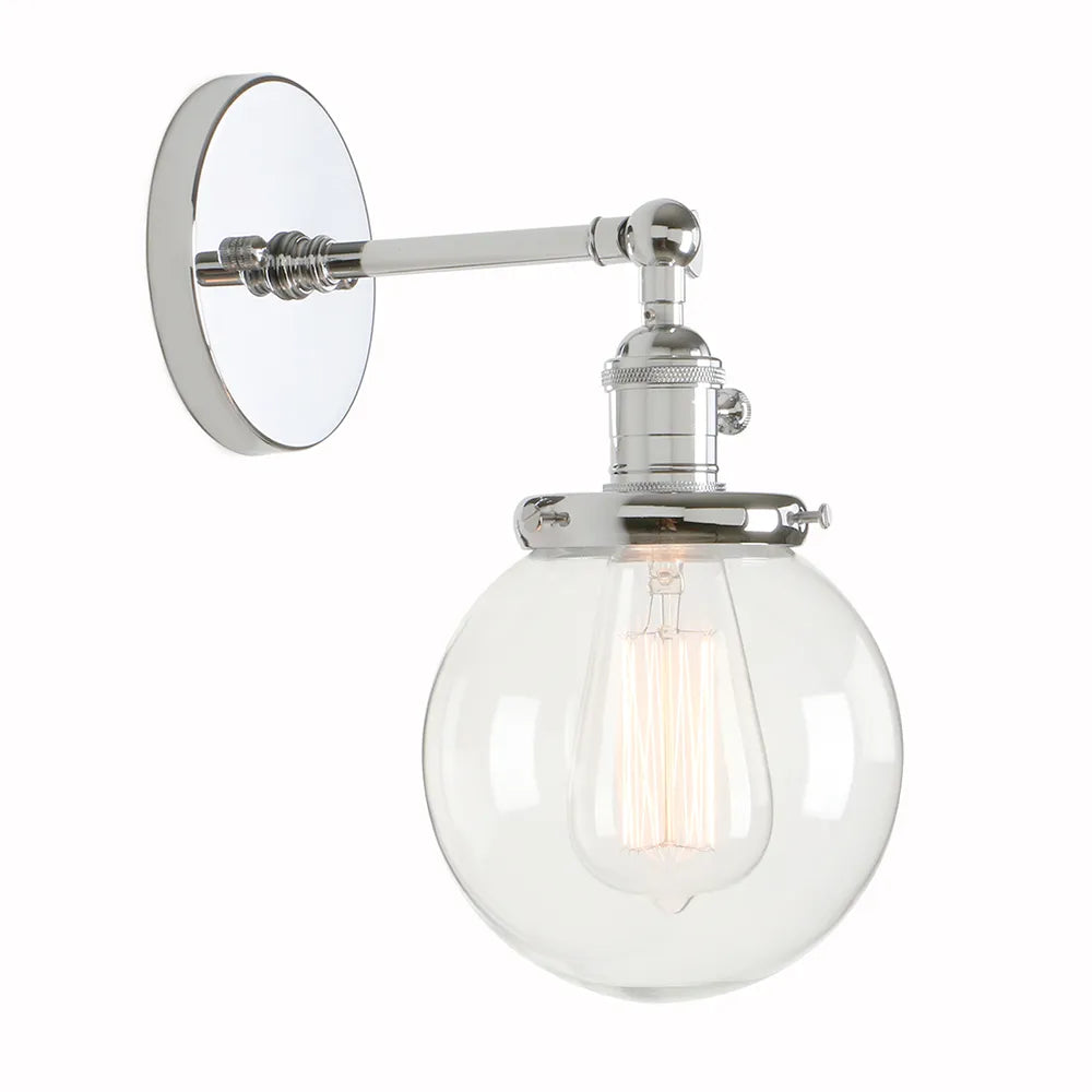 clear glass wall sconce globe