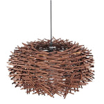 coffee birds nest rattan light fixture