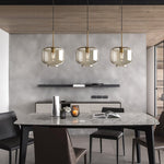 cognac glass pendant light dining room | Ligting Homei