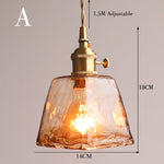 cone amber pendant light