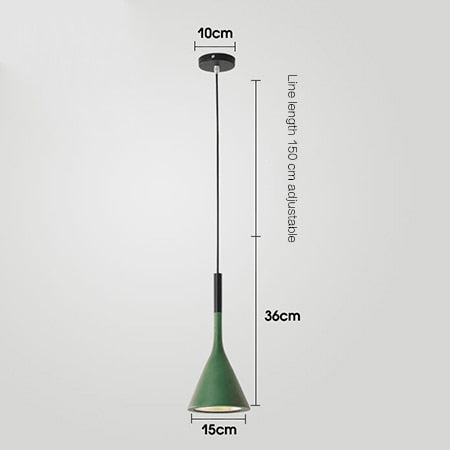 green cone pendant light fixture | Lighting Homei