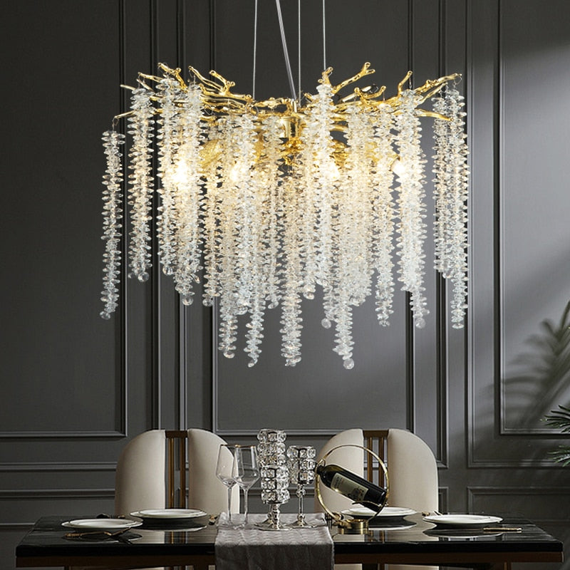 crystal branch chandelier dining room