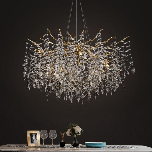 crystal branch chandelier